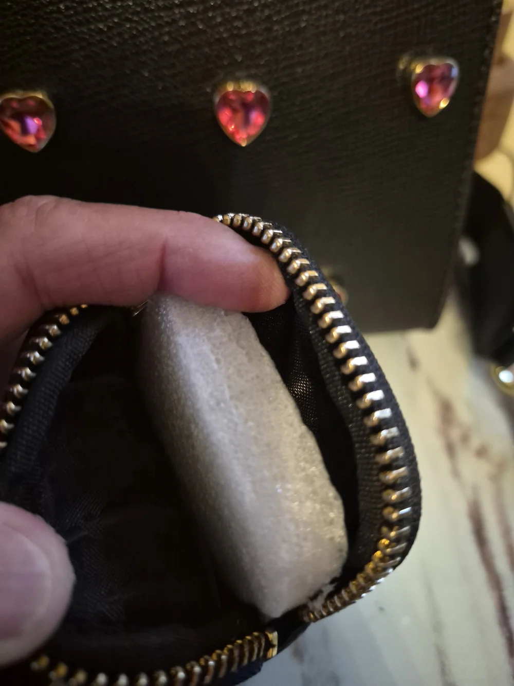 Karl Lagerfeld Maybelle Satchel with Pink Heart Studs NWOT